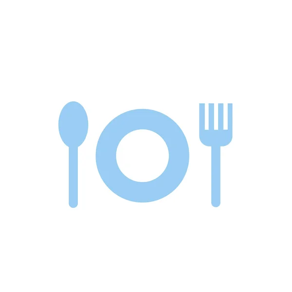 Keraaminen ruokalaji lusikka ja ruoka tasainen tyyli — vektorikuva