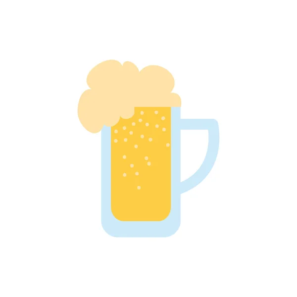 Bierglas Glas isoliert Symbol — Stockvektor
