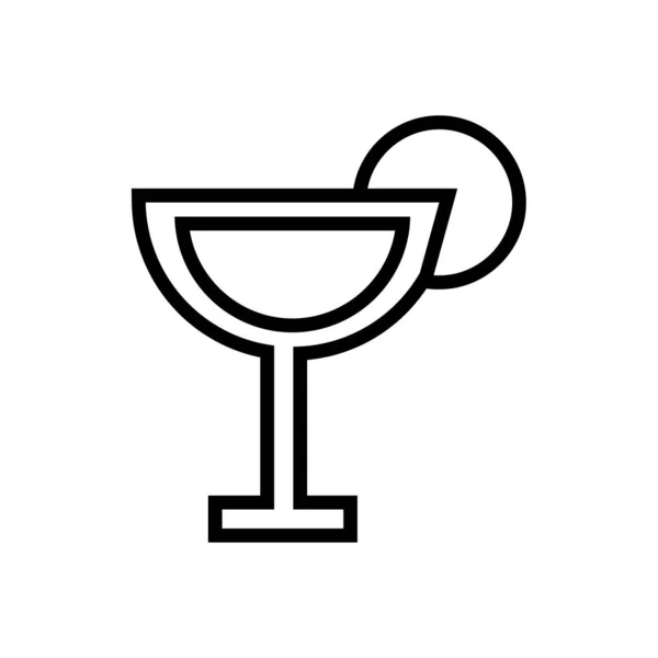 Línea de bebida de cóctel de martini fresco estilo — Vector de stock