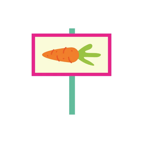 バナーフラットスタイルの新鮮なニンジンの野菜 — ストックベクタ