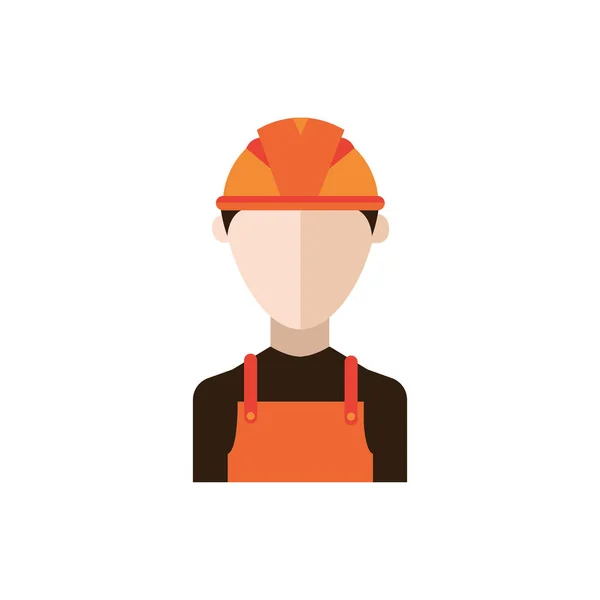 Builder constructor worker character icon — Stok Vektör
