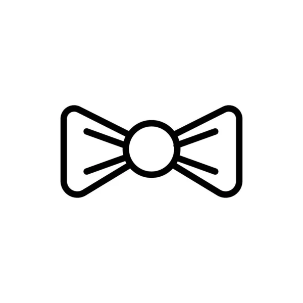 Ribbon bow tie line style icon — Stock Vector
