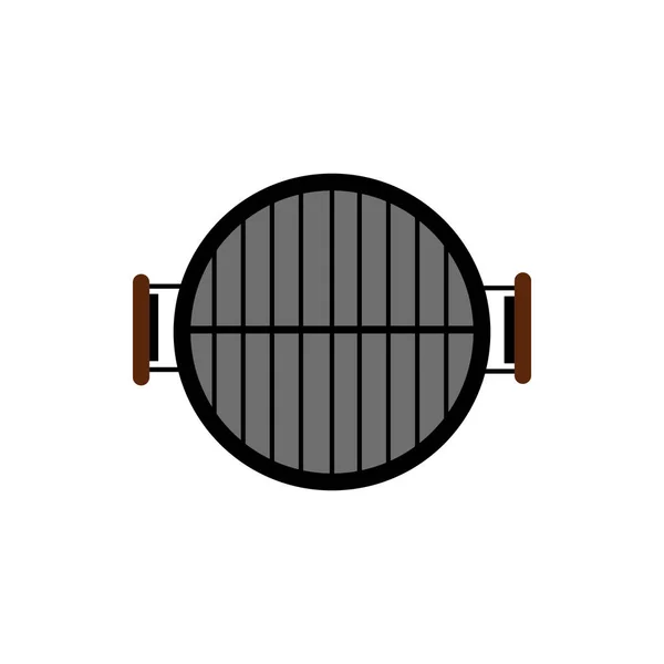 Horno barbacoa accesorio aislado icono — Vector de stock