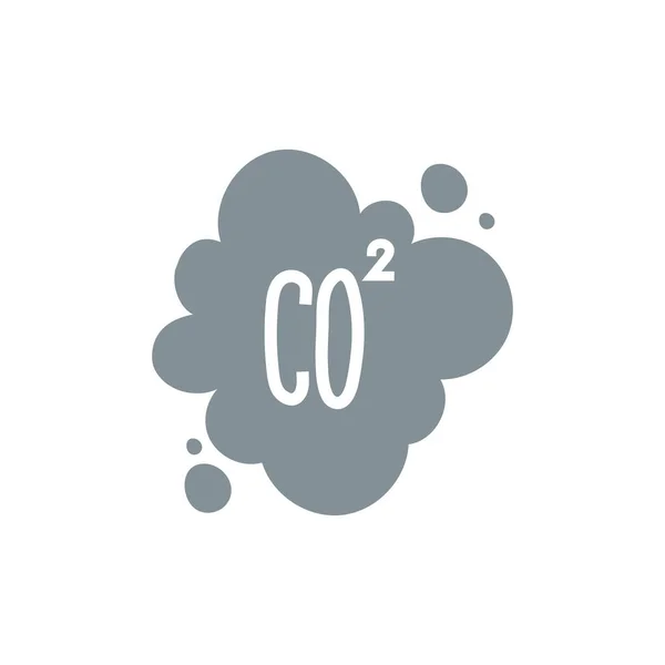 CO2 클라우드 플랫 스타일 아이콘 — 스톡 벡터
