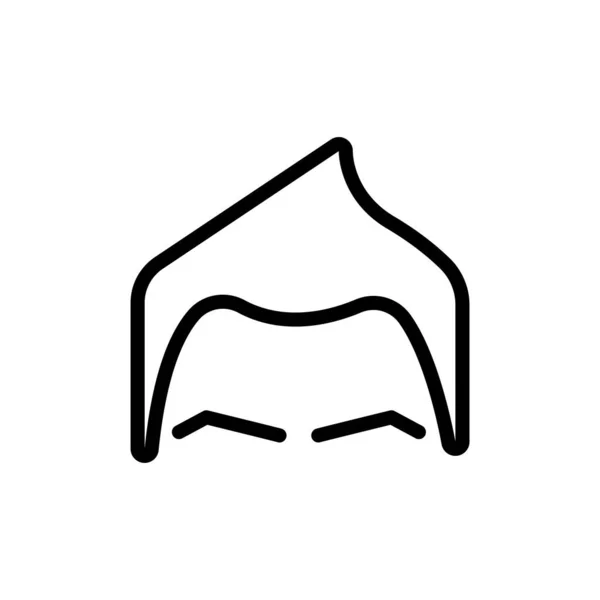 Capelli icona linea stile maschile — Vettoriale Stock