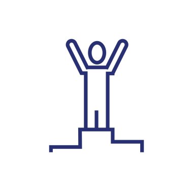 avatar business person figure in podium icon