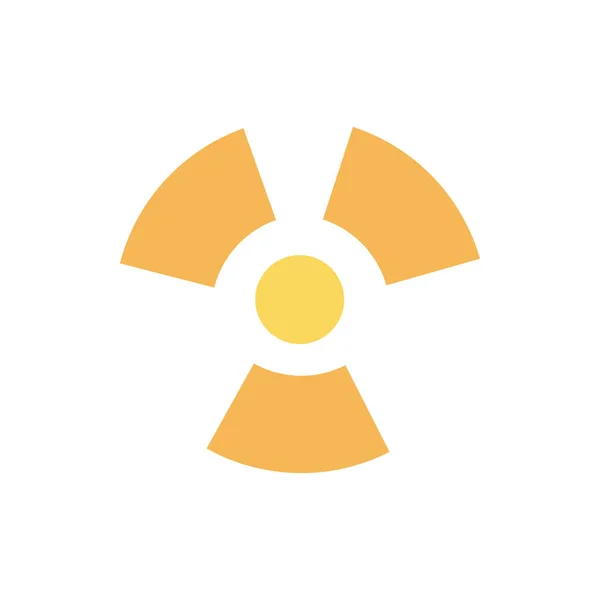 Ikona plochého stylu nukleárního symbolu — Stockový vektor