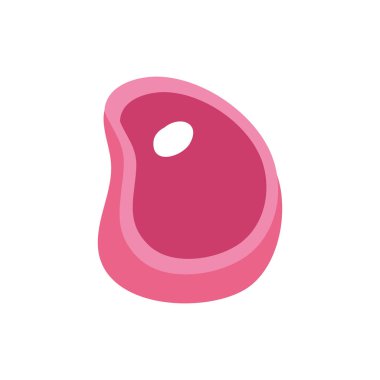 et kesimi bbq izole ikonu