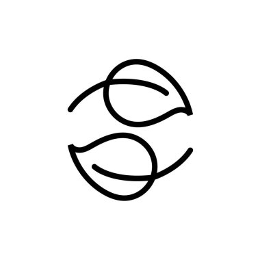 Yapraklar bitki ekolojisi çizgi biçimi simgesi