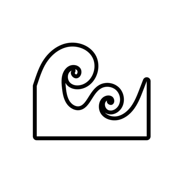 Значок стилю морських хвиль сцени лінії — стоковий вектор