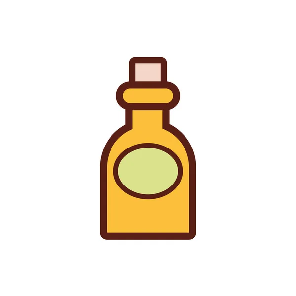 Flaska med spa produktlinje och fyll stil — Stock vektor