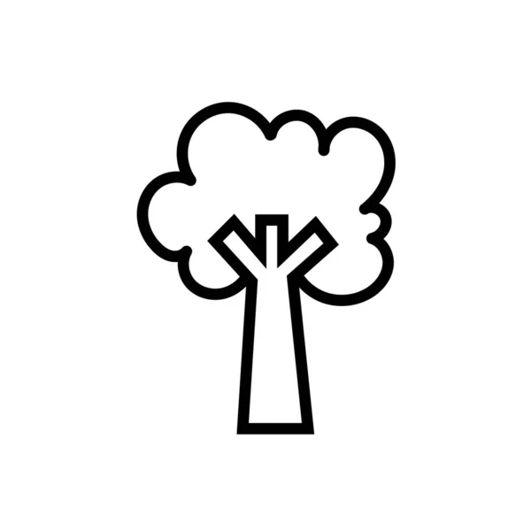 Drzewo roślina natura linia styl ikona — Wektor stockowy