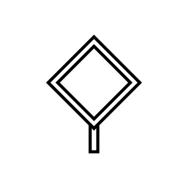 Trafik sinyali uyarısı izole edilmiş simgesi