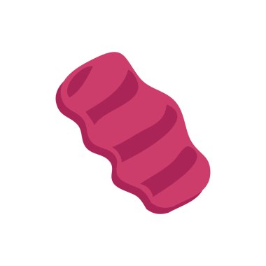 et kesimi bbq izole ikonu