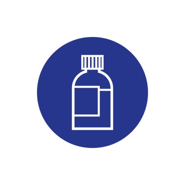 Plastik şişe ürünü blok biçimi simgesi