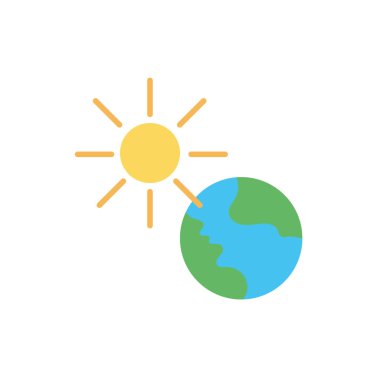 Dünya Gezegeni Dünya Güneş Düz Stili