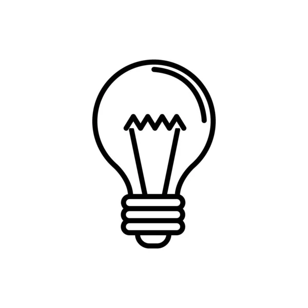 Lampadina luce energia isolata icona — Vettoriale Stock