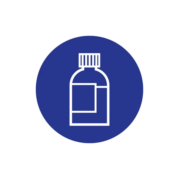 Kunststoffflasche Produktblock Stil-Symbol — Stockvektor