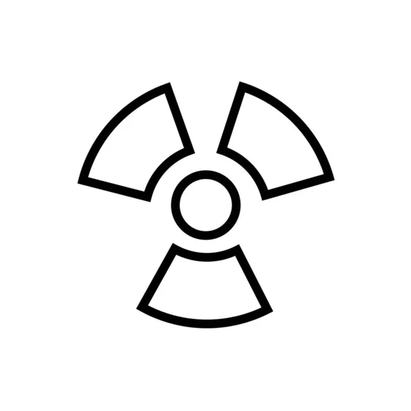 Εικονίδιο στυλ γραμμής πυρηνικού συμβόλου — Διανυσματικό Αρχείο
