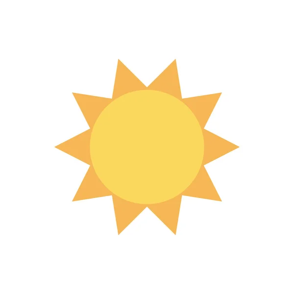 Sommersonne flache Stil-Ikone — Stockvektor