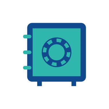 Güvenli kasa para bankacılık düz stil