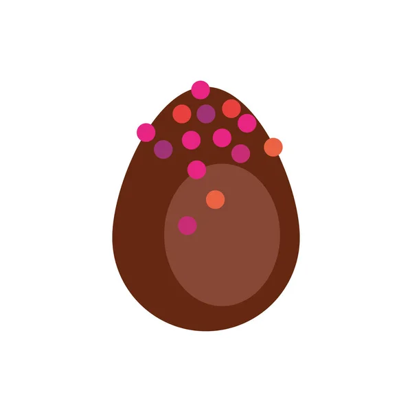 Easter egg painted dotted flat style — ストックベクタ