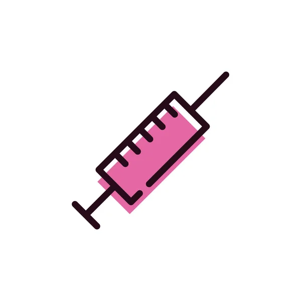 Injectie medicamenten geïsoleerd pictogram — Stockvector