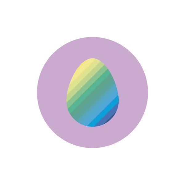 Pasen ei geschilderd met strepen blok stijl — Stockvector