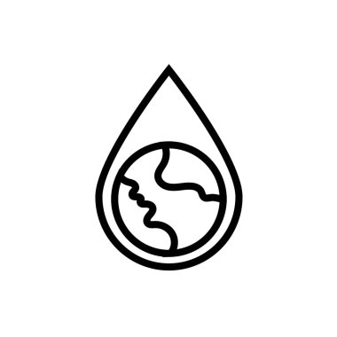 world planet earth in drop line style