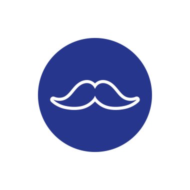 barber shop mustache block style icon