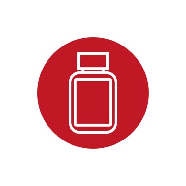 Plastik şişe ürünü blok biçimi simgesi