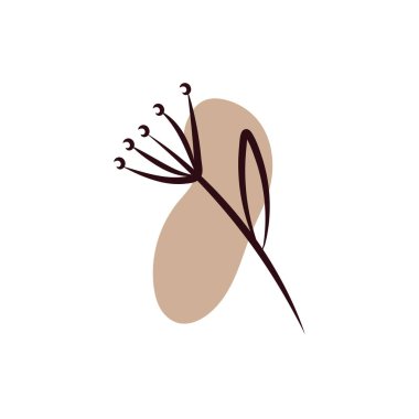 Güzel çiçek bahçesi el çizim stili