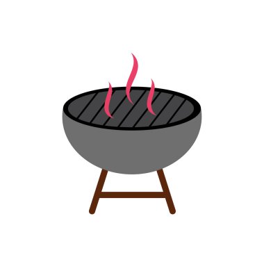 fırın bbq aksesuar izole simgesi