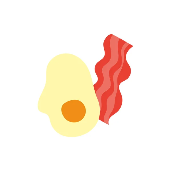 Deliciosos huevos fritas estilo plano — Vector de stock