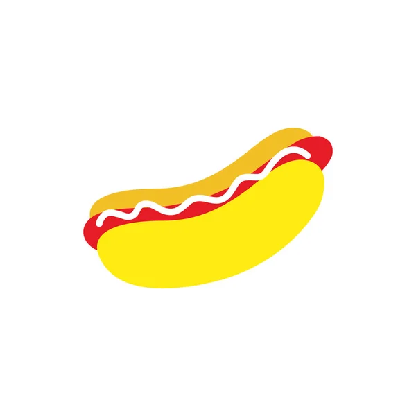 Delicioso cachorro-quente fast food estilo plano —  Vetores de Stock