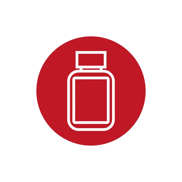 Kunststoffflasche Produktblock Stil-Symbol — Stockvektor