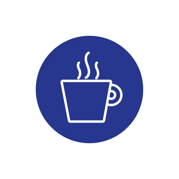 Кофе чашки напиток блок стиль икона — стоковый вектор