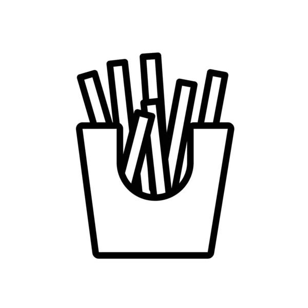 Délicieux frites style fast food ligne — Image vectorielle