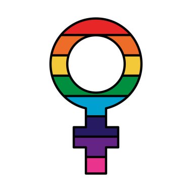 Kadın cinsiyet bayrağı gökkuşağı renginde gay