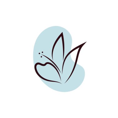 Güzel çiçek bahçesi el çizim stili