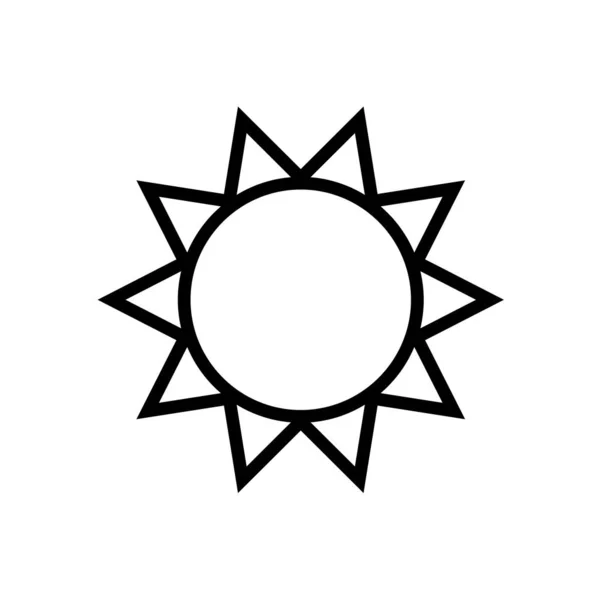 Summer sun line style icon — Stok Vektör