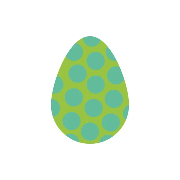 Easter egg painted with balls flat style — Stock Vector
