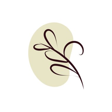 branch with leafs hand draw style