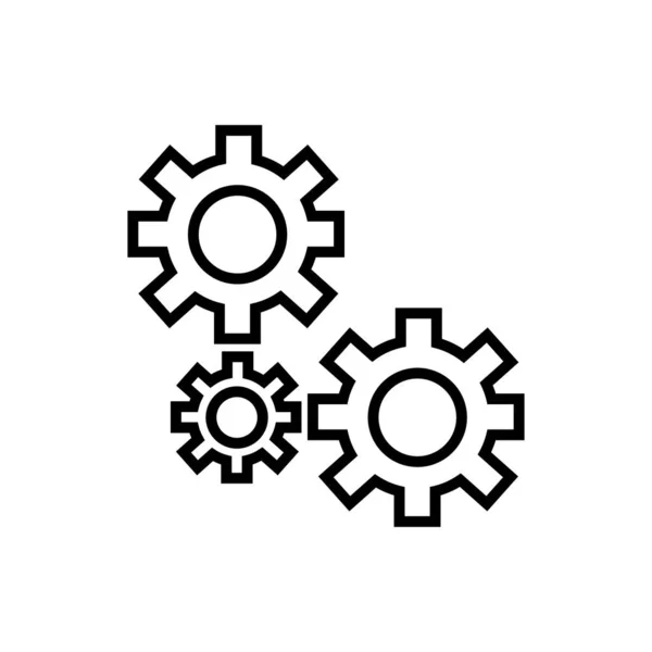 Engrenages machine pièce d'assemblage icône — Image vectorielle