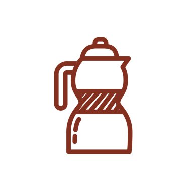 coffee kettle drink line style icon