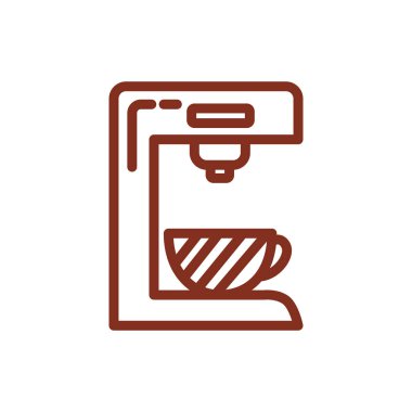 coffee dispenser machine drink line style icon
