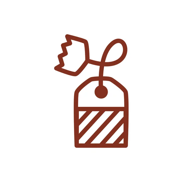 Tea bag beverage line style icon — Stockvector