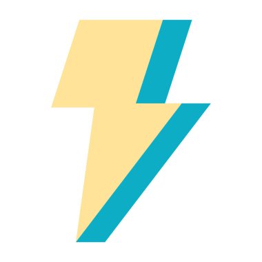 cute thunderbolt decoration isolated icon