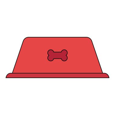 İzole edilmiş evcil hayvan simgesi için tabak