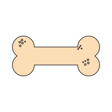 kemik oyuncak köpek izole edilmiş simge